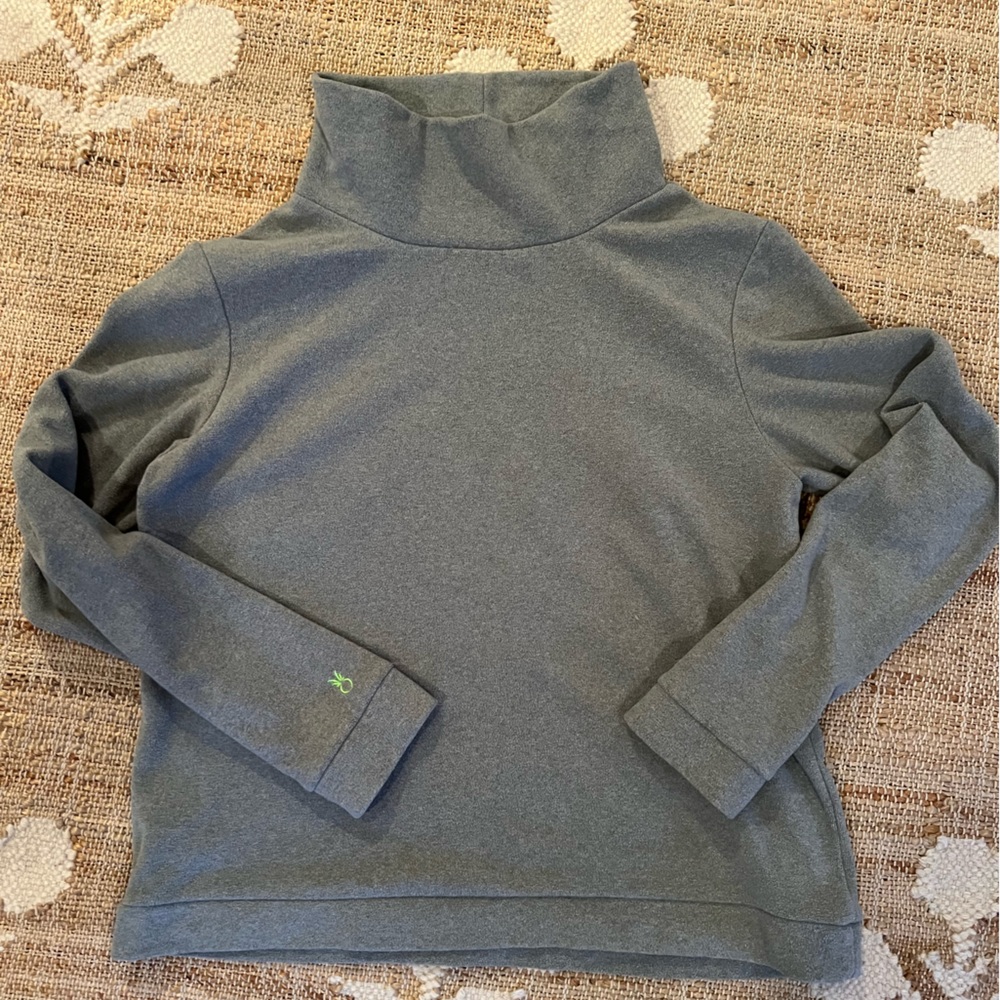 Dudley Stephens terry fleece park slope turtleneck in heather gray